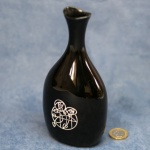 Oval Stem Vase Black