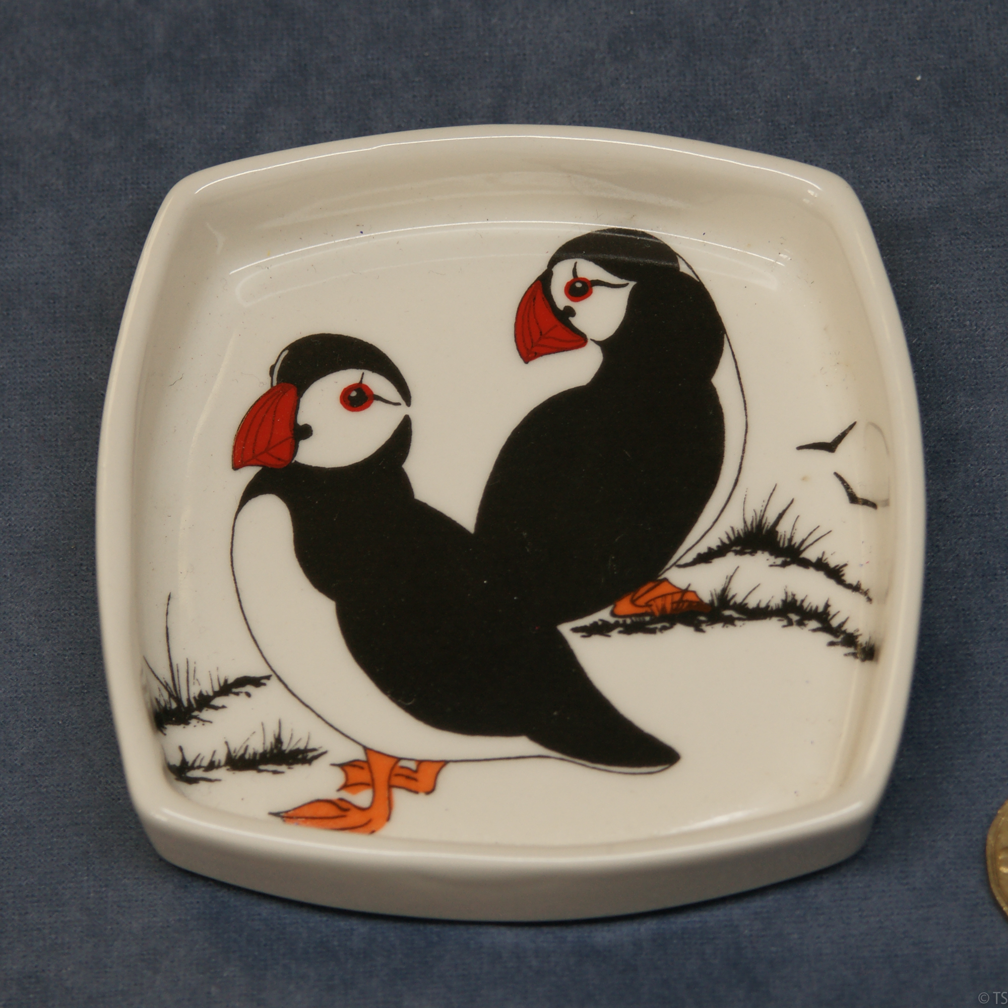 Square Pin Dish Puffins 2