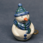 Snowman in Blue - Glazed