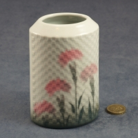 Oval Embossed Vase Carnations - 12 cm