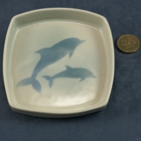 Square Pin Dish Dolphins