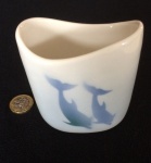 Small Oval Vase Dolphins
