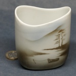 Small Oval Vase Boat on River